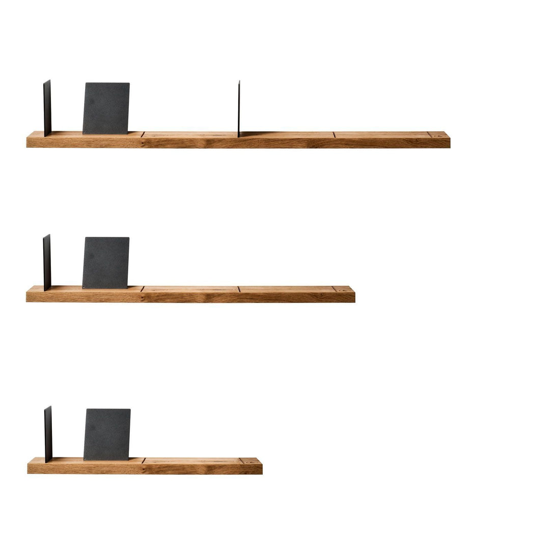 OAK - wall shelf with bookends | weld & co