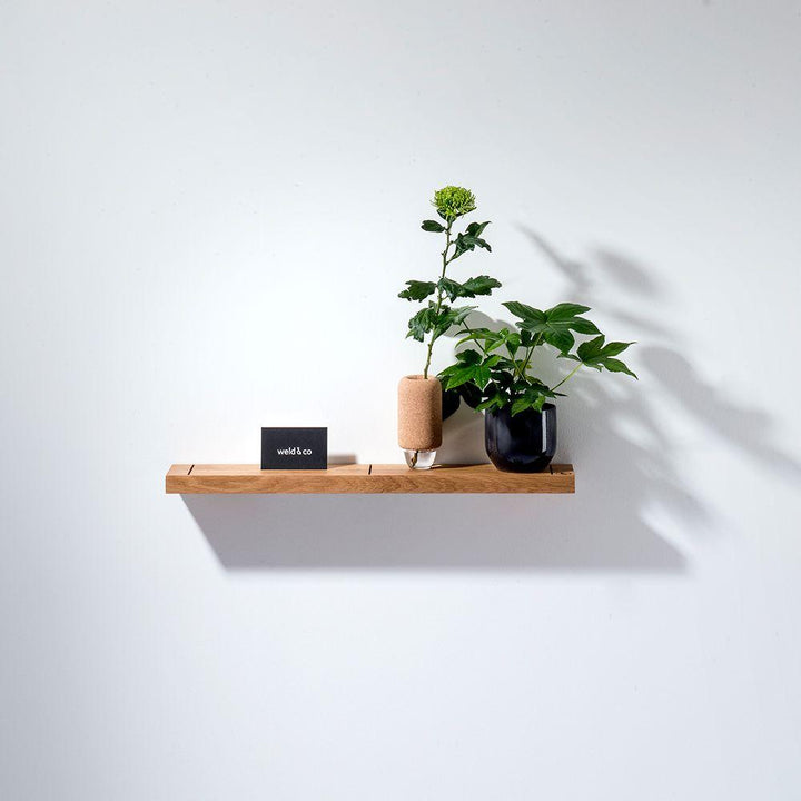 OAK - wall shelf with bookends | weld & co