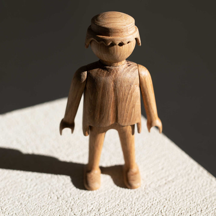 PLAYMOBIL Man Small - Wooden Figurine - Oak 17 cm high | Jakob Burgsø | boyhood