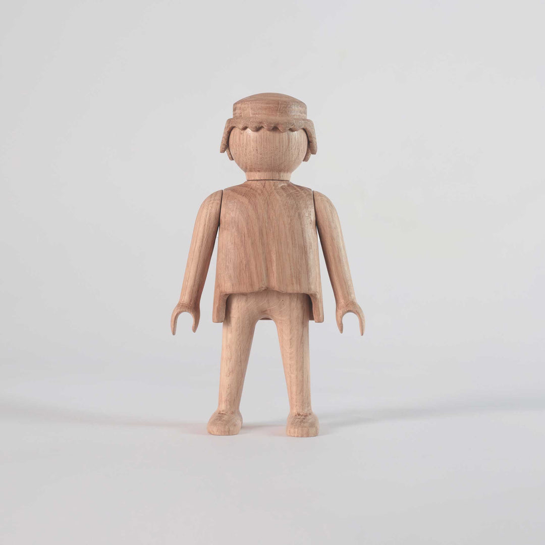 PLAYMOBIL Man Small - Wooden Figurine - Oak 17 cm high | Jakob Burgsø | boyhood