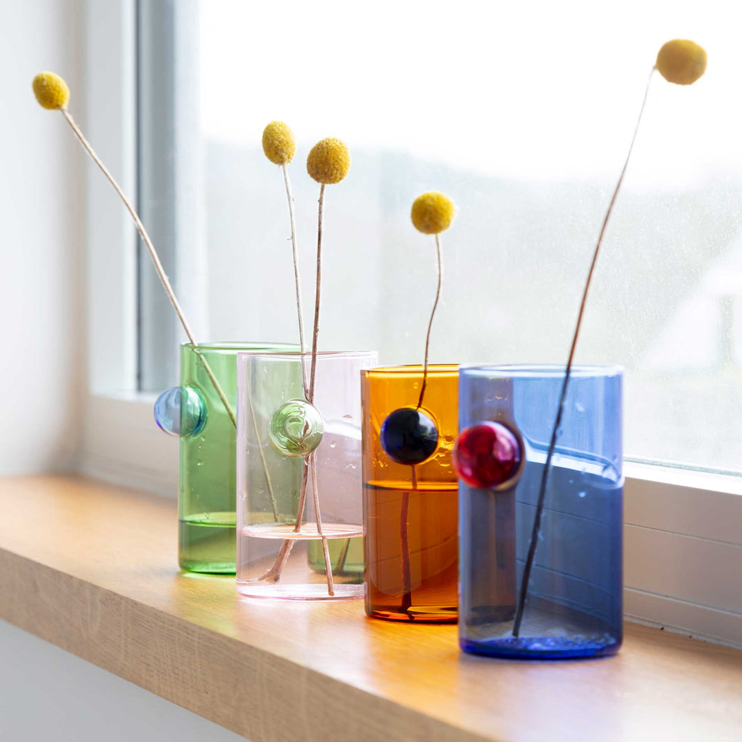 BUBBLE GLASSES - DRINKING GLASSES or small VASE - 11x6 cm | Block Design