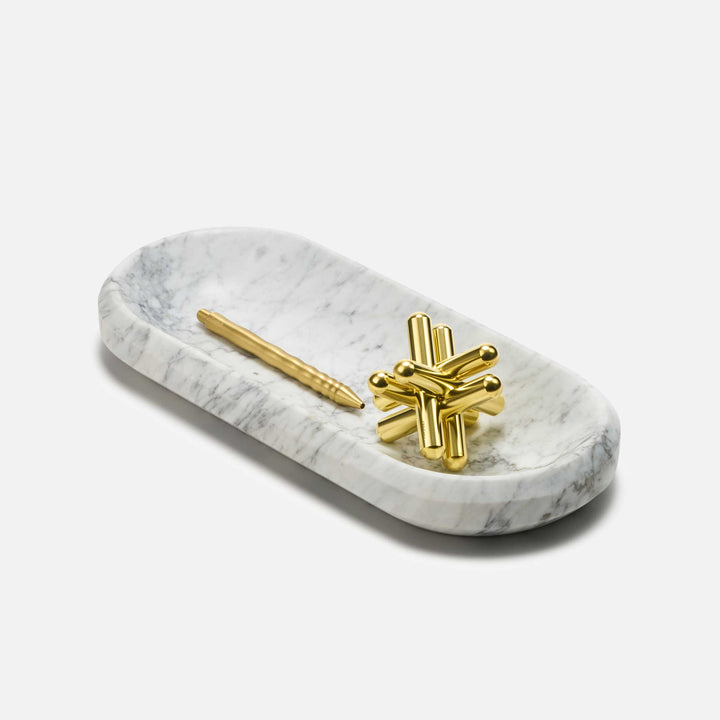 FACET BOWL - Ablage - Große Schale aus weissem Carrara Marmor - 31 cm | Craighill