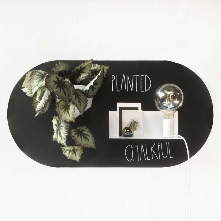 OVAL - wall sticker magnetic - black | Groovy Magnets