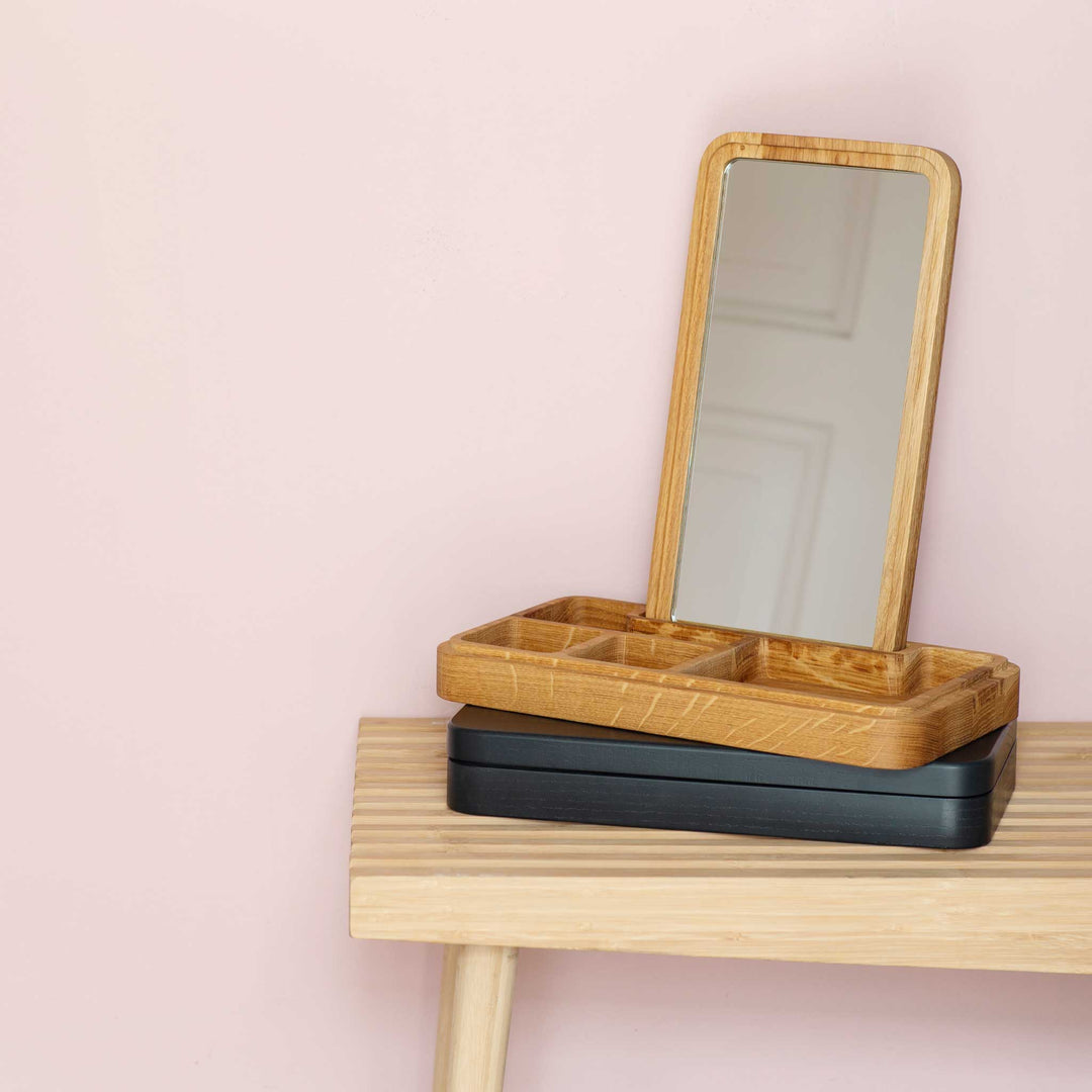 MIRROR BOX | Wooden JEWELRY & STORAGE BOX | Grounded Craftwork | Spring Copenhagen