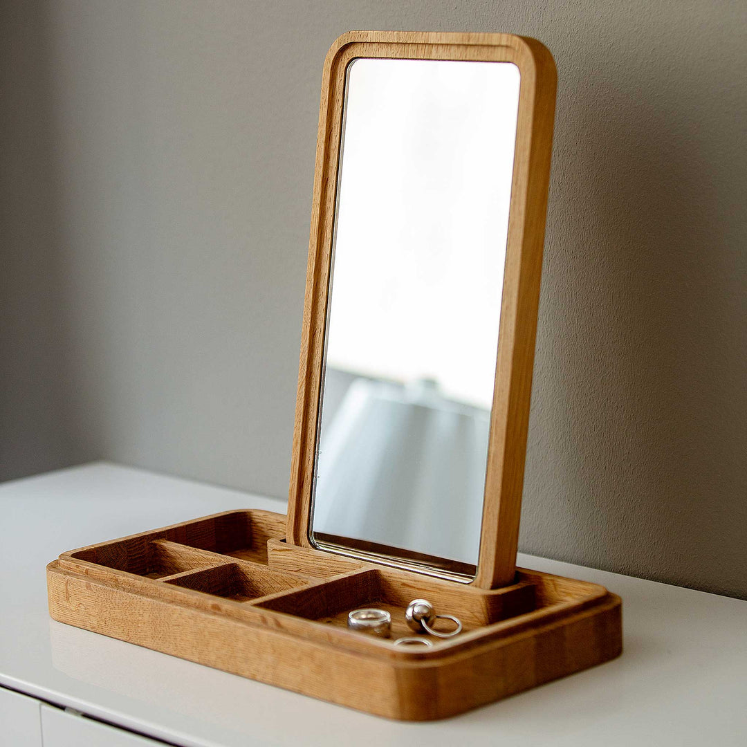 MIRROR BOX | Wooden JEWELRY & STORAGE BOX | Grounded Craftwork | Spring Copenhagen