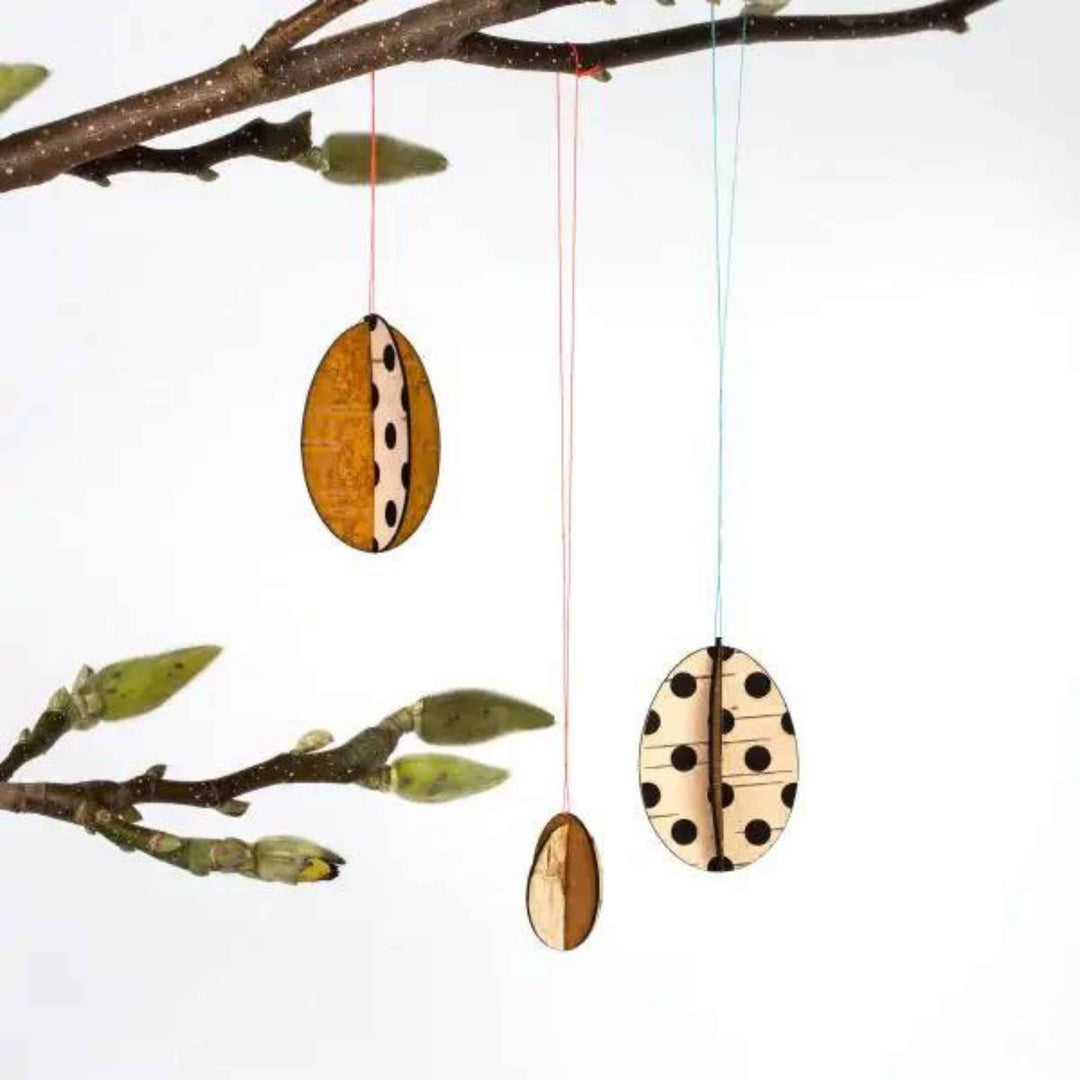 Easter decoration - BIRCH BARK - set of 4 | Moya