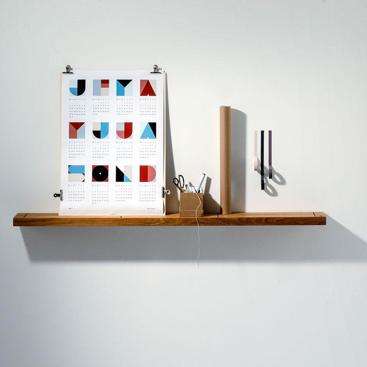OAK - wall shelf with bookends | weld & co