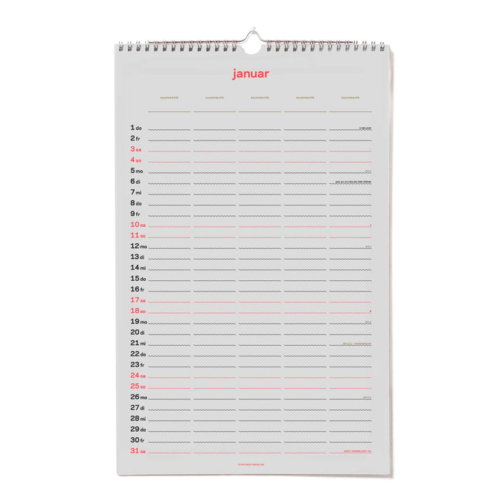 zweitausend&sechsundzwanzig - FAMILIENKALENDER & PLANER 2026 - 27×42 cm | rikiki