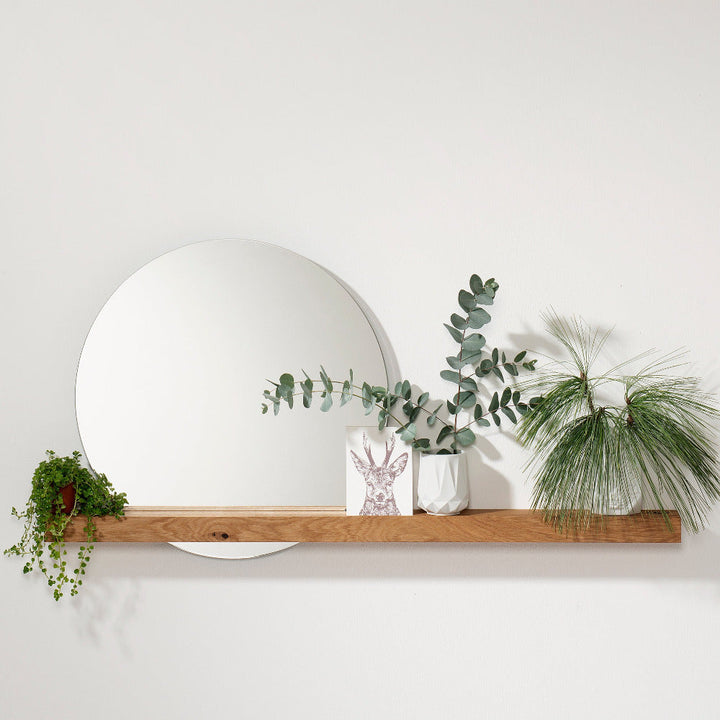 OAK 01 - wall shelf with mirror | weld & co