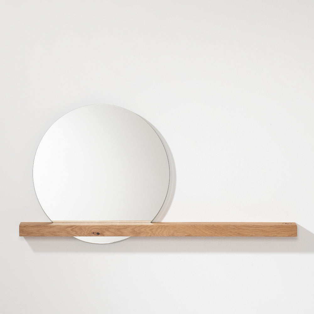 OAK 01 - wall shelf with mirror | weld & co