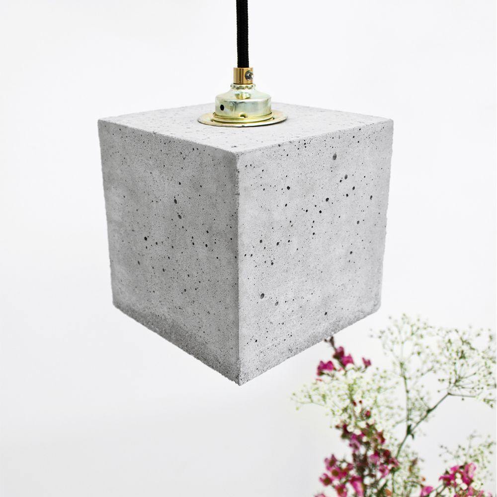 B1 - concrete pendant light - square | GANTlights