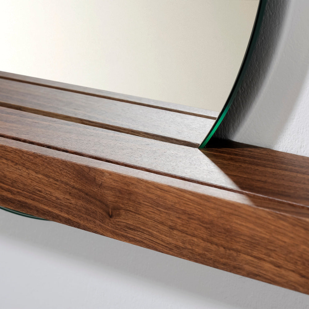 WALNUT 01 - Wall mirror - Wall shelf with mirror | weld & co