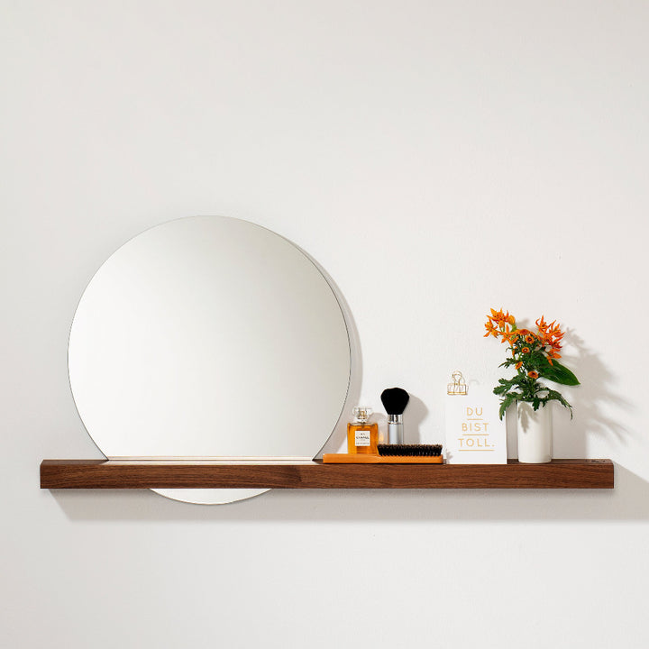 WALNUT 01 - Wall mirror - Wall shelf with mirror | weld & co