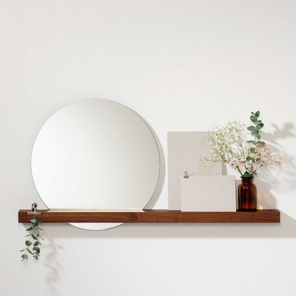 WALNUT 01 - Wall mirror - Wall shelf with mirror | weld & co