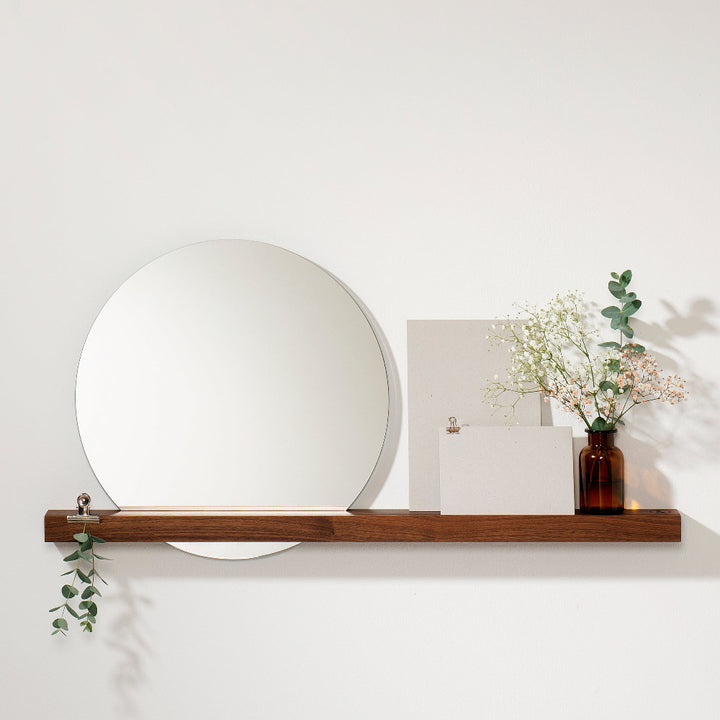 WALNUT 01 - Wall mirror - Wall shelf with mirror | weld & co