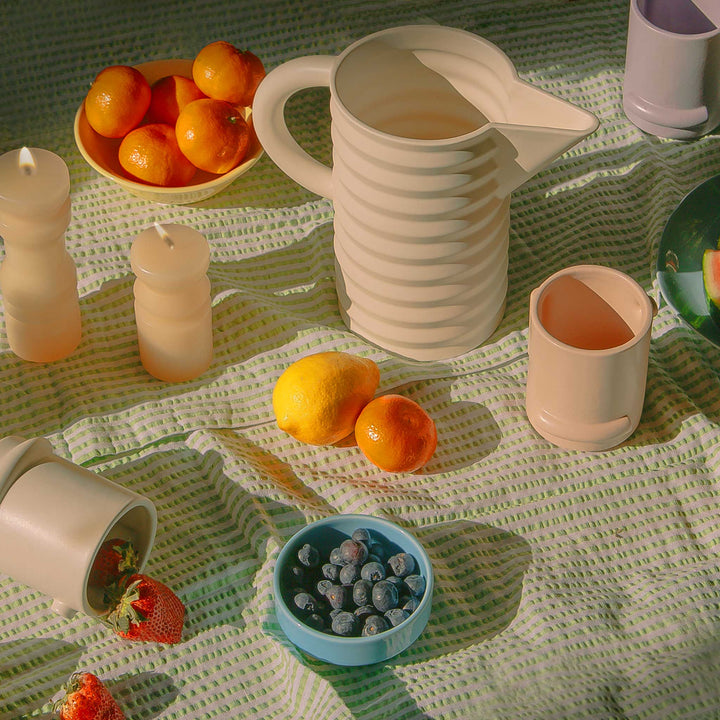 PLEATED PITCHER | WATER CARAFE KARAFFE | High Gloss | Areaware