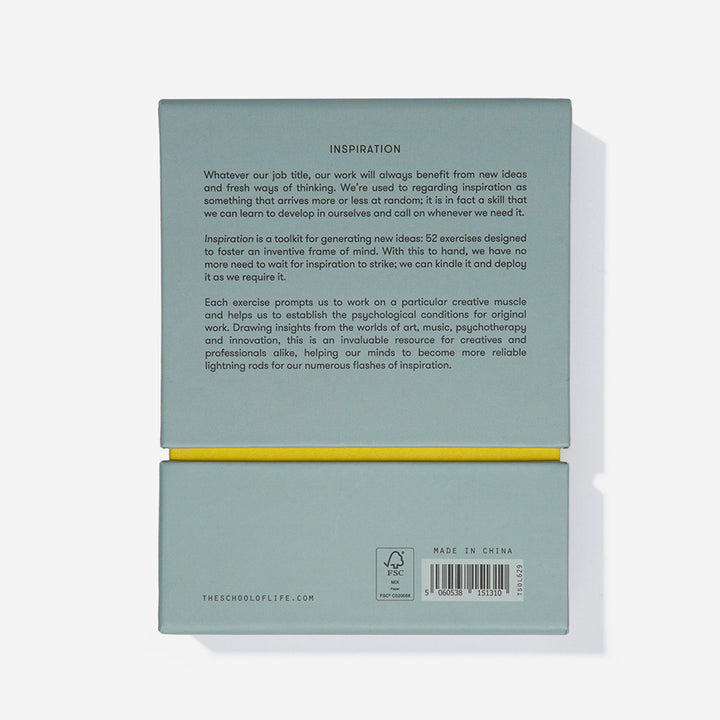 INSPIRATION CARD SET | 52 exercises to stimulate INNOVATIVE THINKING | English Edition | The School of Life