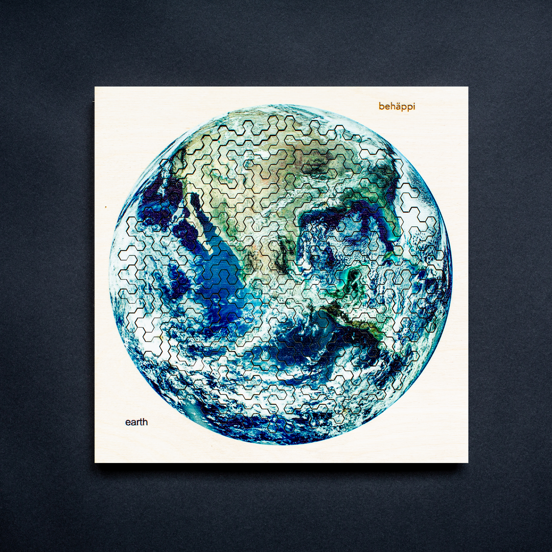 EARTH | Extraordinary Wooden IQ PUZZLES | Planetary Series | Level Hard | Behäppi