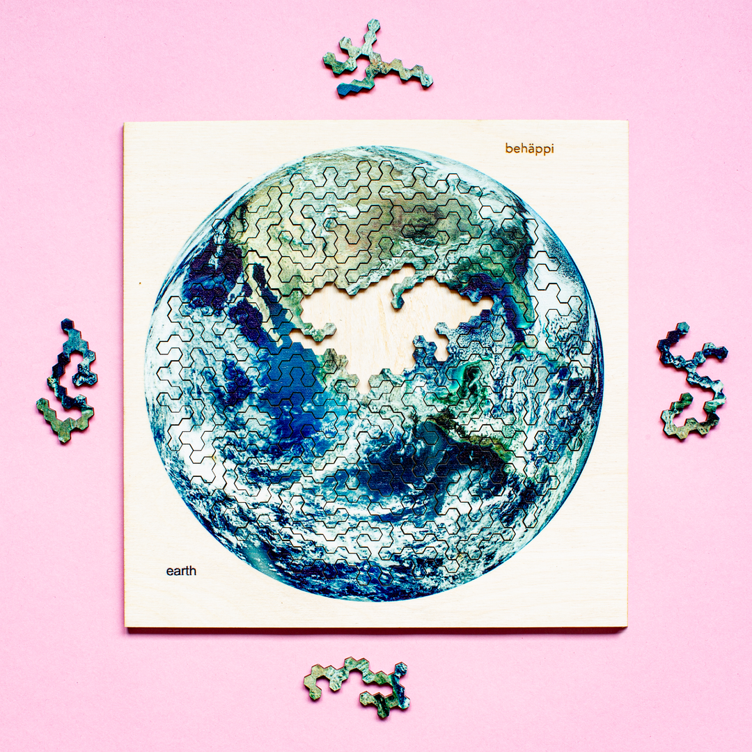 EARTH | Extraordinary Wooden IQ PUZZLES | Planetary Series | Level Hard | Behäppi