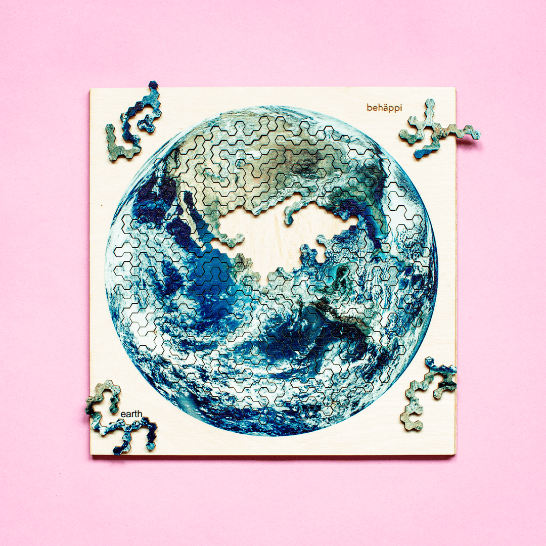 EARTH | Extraordinary Wooden IQ PUZZLES | Planetary Series | Level Hard | Behäppi