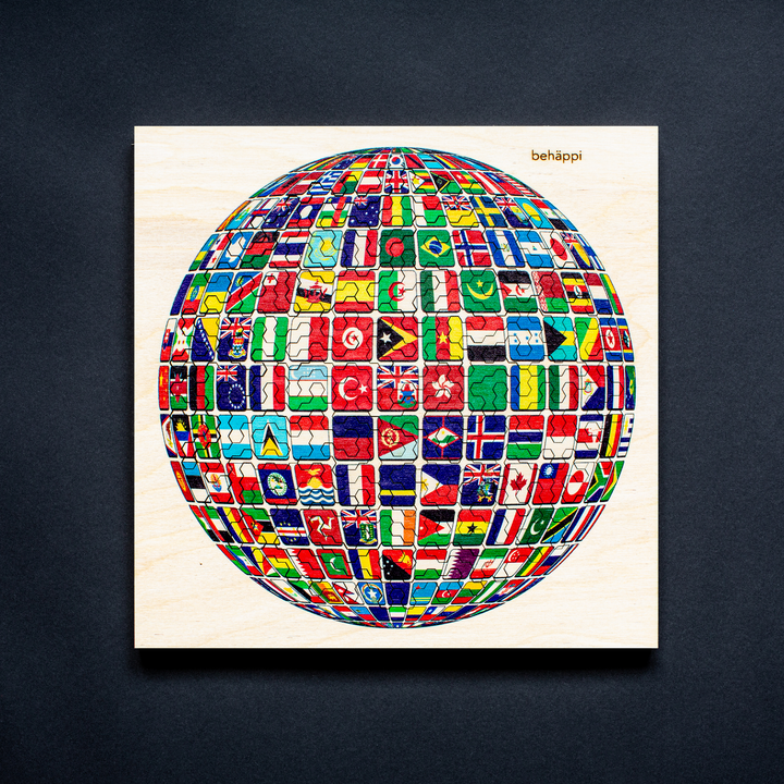 WORLD | Extraordinary Wooden IQ PUZZLES | Planetary Series | Level Hard | Behäppi