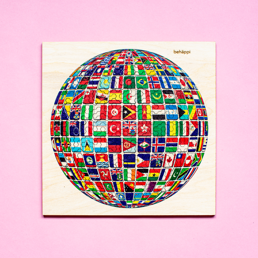 WORLD | Extraordinary Wooden IQ PUZZLES | Planetary Series | Level Hard | Behäppi