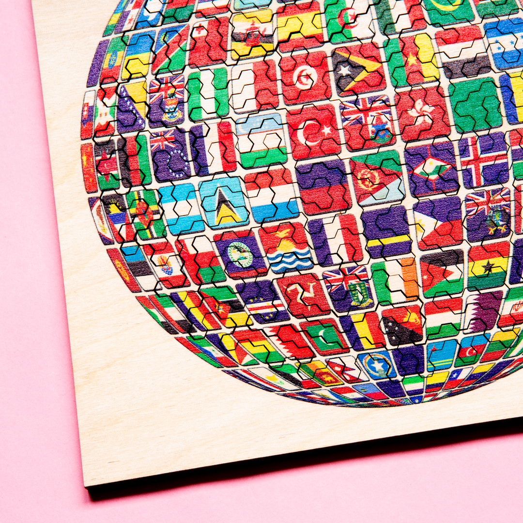 WORLD | Extraordinary Wooden IQ PUZZLES | Planetary Series | Level Hard | Behäppi