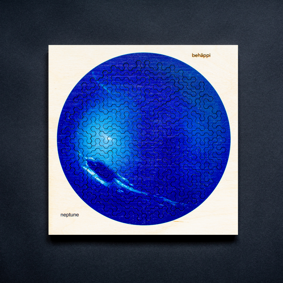 NEPTUN | Extraordinary Wooden IQ PUZZLES | Planetary Series | Level Hard | Behäppi