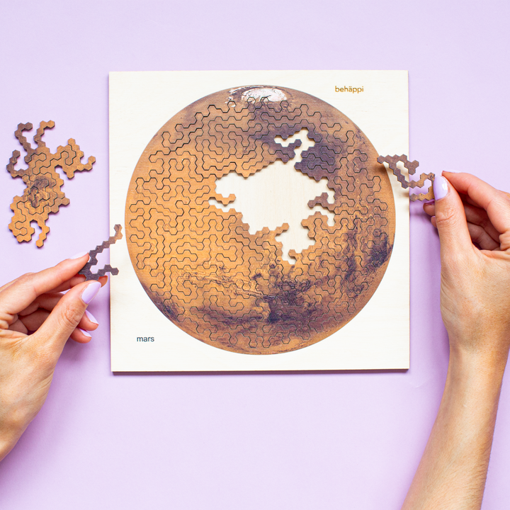 MARS | Extraordinary Wooden IQ PUZZLES | Planetary Series | Level Hard | Behäppi