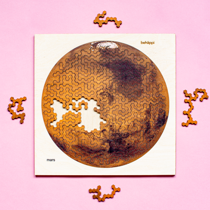 MARS | Extraordinary Wooden IQ PUZZLES | Planetary Series | Level Hard | Behäppi