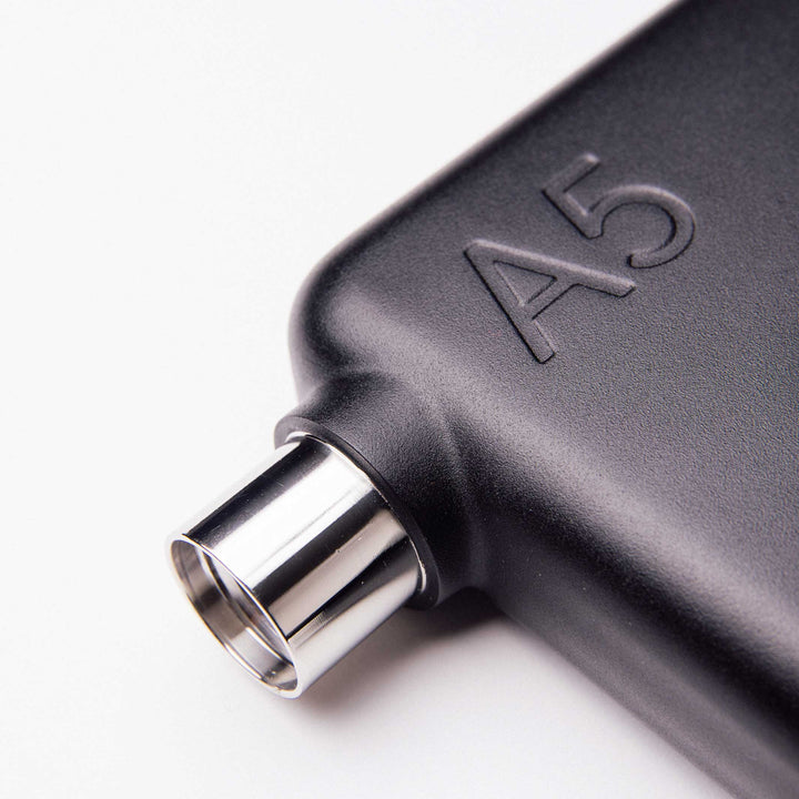 A5 Stainless Steel memobottle™ Black | slimline reusable WATER BOTTLE | 1050 ml