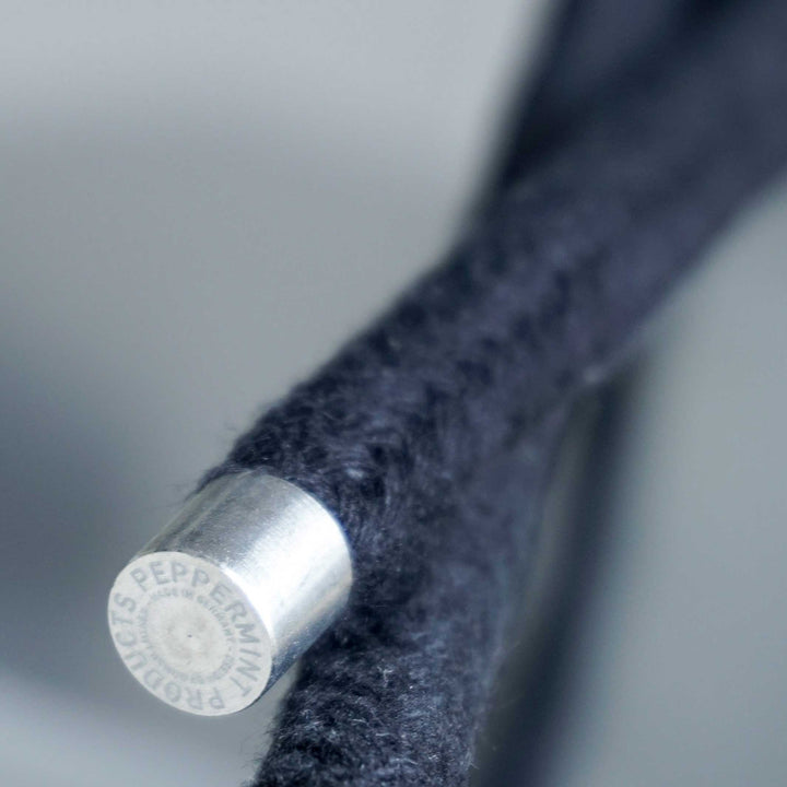 ROPE HANGER Cotton | Schwarze Textil-KLEIDERBÜGEL aus Baumwoll-Seil | 3er Set | Peppermint Products