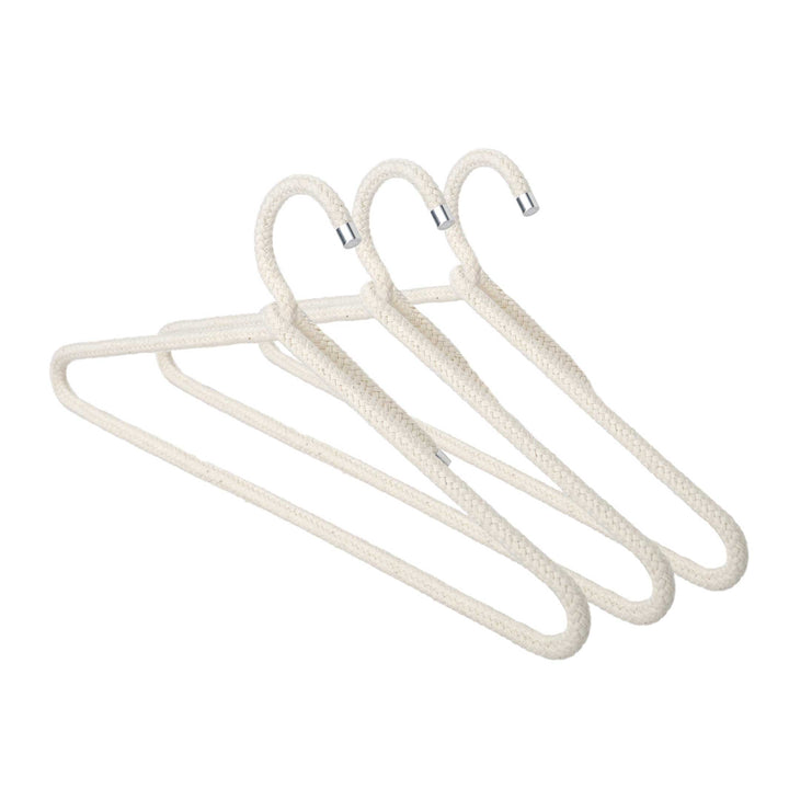 ROPE HANGER Cotton | Naturfarbene Textil-KLEIDERBÜGEL aus Baumwoll-Seil | 3er Set | Peppermint Products