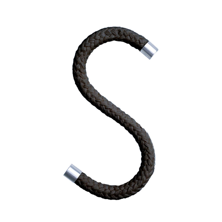 ROPE HOOK Cotton | Schwarze Textil-S-KLEIDERHAKEN aus Baumwoll-Seil | 5er Set | Peppermint Products