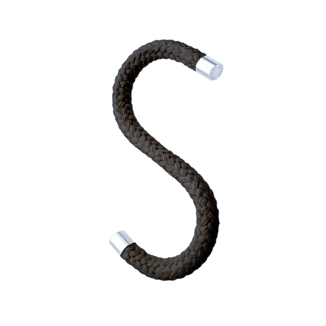 ROPE HOOK Cotton | Schwarze Textil-S-KLEIDERHAKEN aus Baumwoll-Seil | 5er Set | Peppermint Products