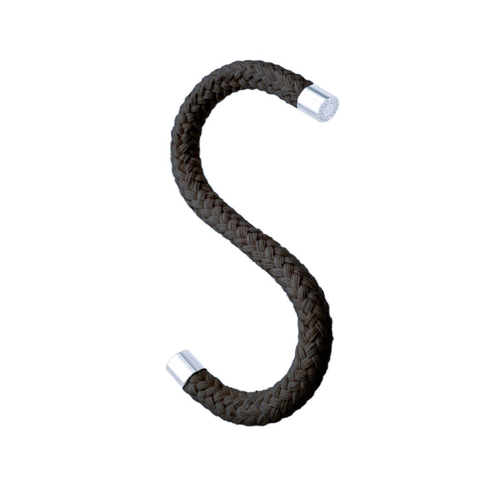 ROPE HOOK Cotton | Schwarze Textil-S-KLEIDERHAKEN aus Baumwoll-Seil | 5er Set | Peppermint Products