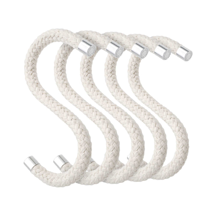 LOOP HOOK Cotton | Natural textile S COAT HOOKS | Set of 5 | Peppermint Products