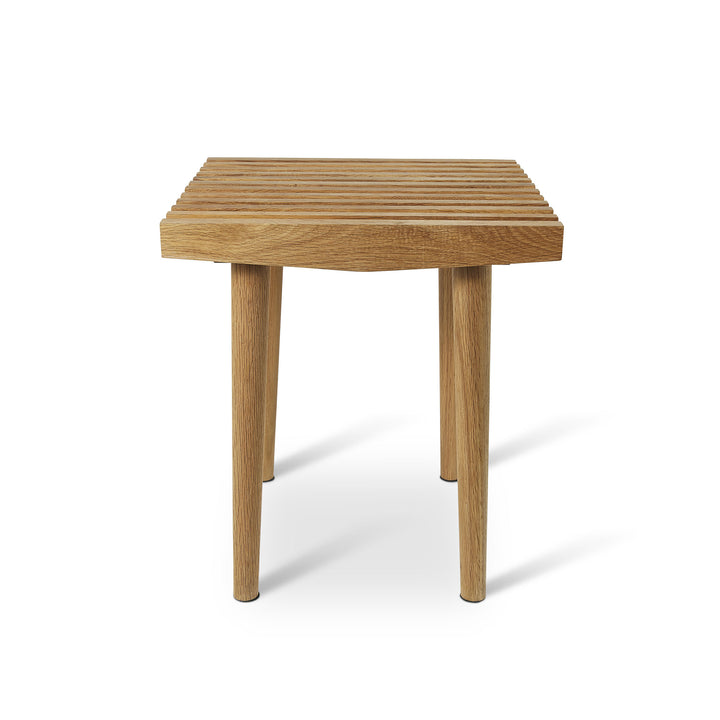 UNO ORA - eleganter Holz-Hocker - Teak Natur - 38 cm breit | Spring Copenhagen