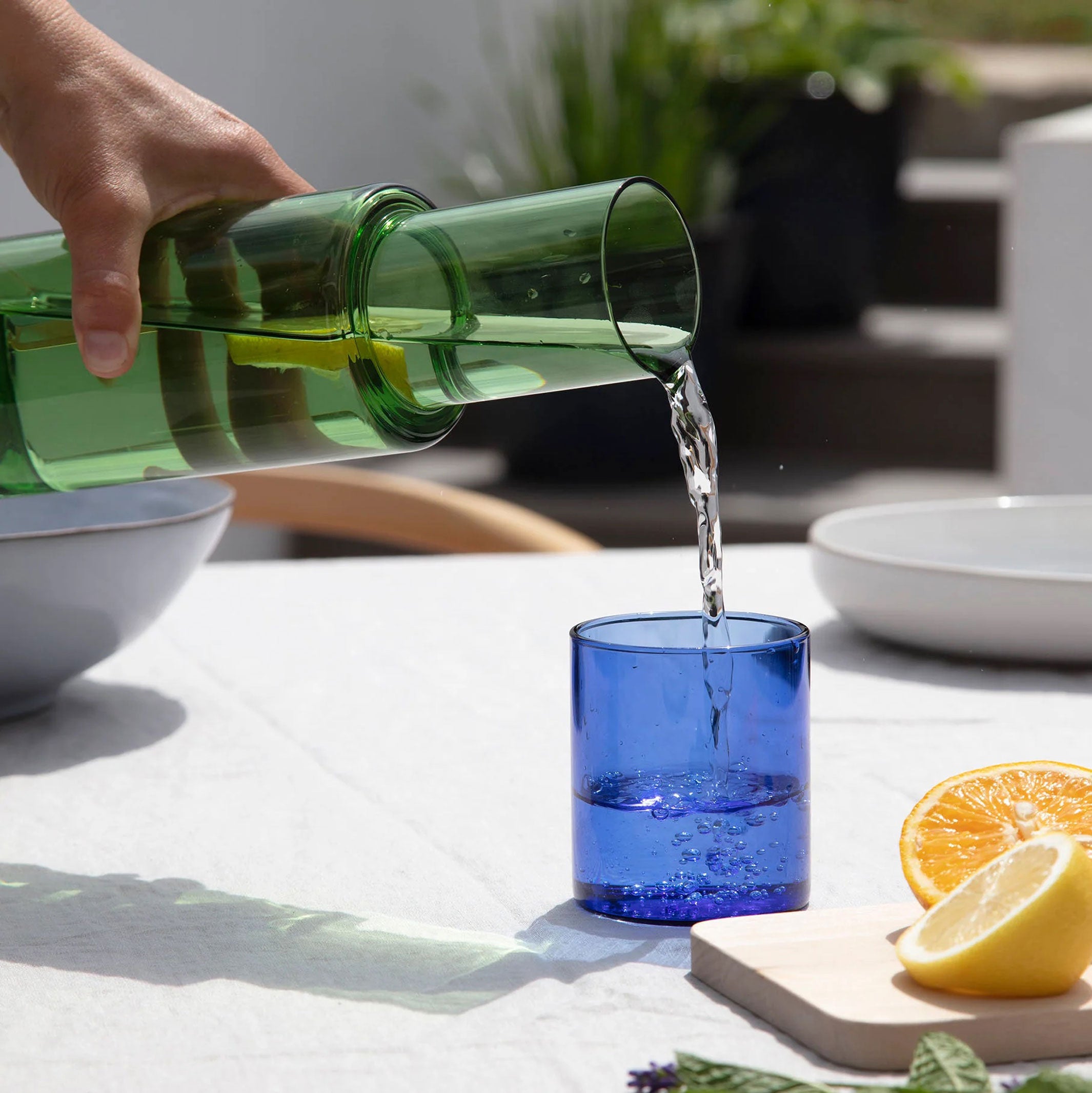 DUO TONE | dual color GLASS CARAFE SET | Block Design – BLICKFANG ...