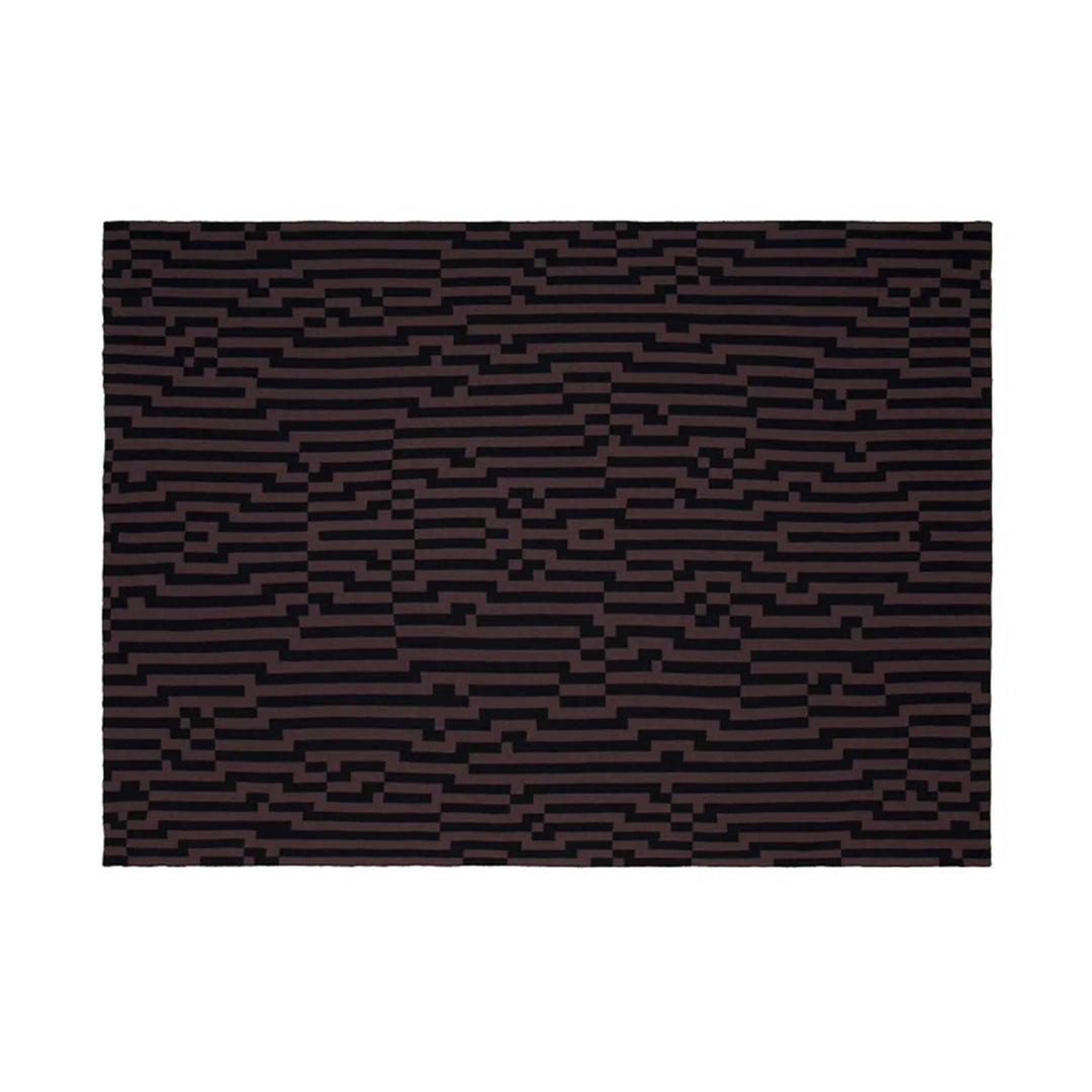 BITMAP ZOOM IN 6 - braun & schwarze TAGESDECKE - 180x140 cm - 100% Merino Wolle | Cristian Zuzunaga