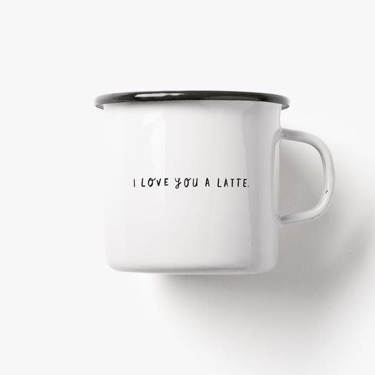 LOVE YOU A LATTE - enamel mug | typealive