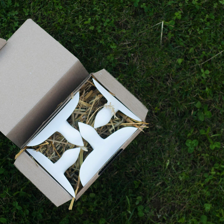 WHITE BIRD SWARM - Decorative Birds - Set of 4 | Formpoet