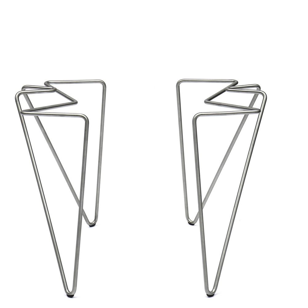 Tischfußsystem 'Tick small' Edelstahl (matt gestrahlt)