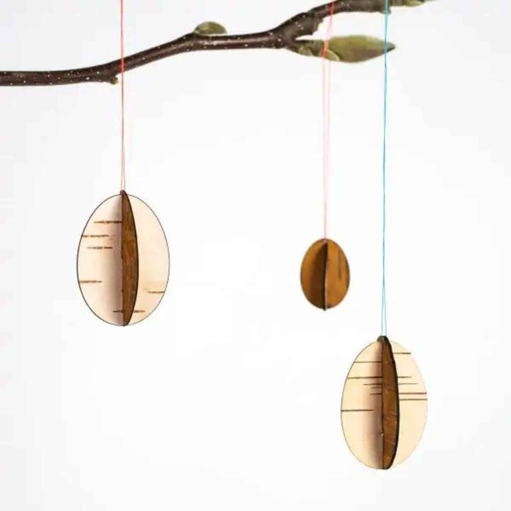 Easter decoration - BIRCH BARK - set of 4 | Moya