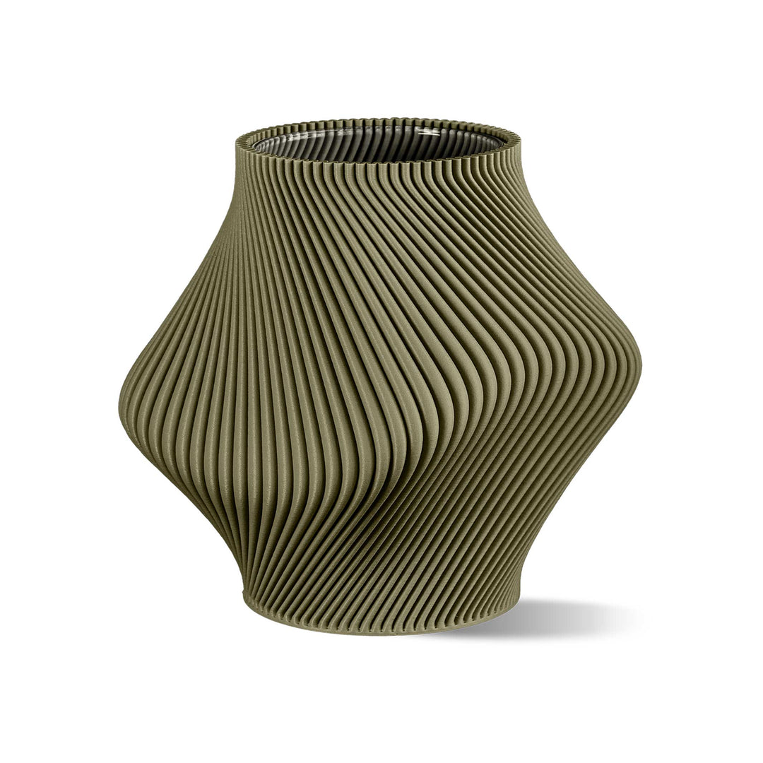 Vase Bloz – Olive · 3D Printed · Inner Vase · 20 cm | Sheyn