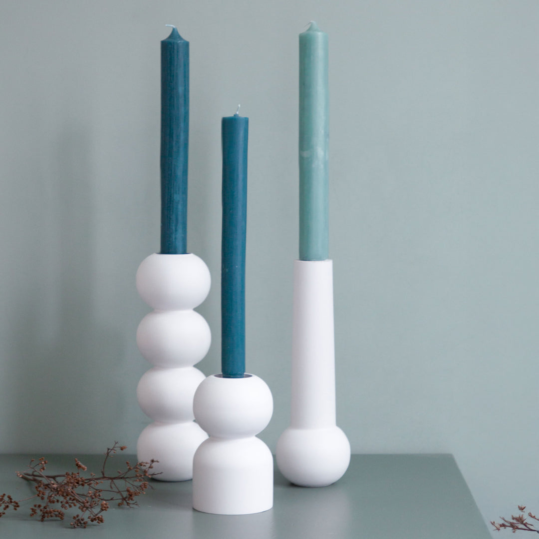 CONE LOW - wooden Candleholder 25 cm high | Lemon Lily