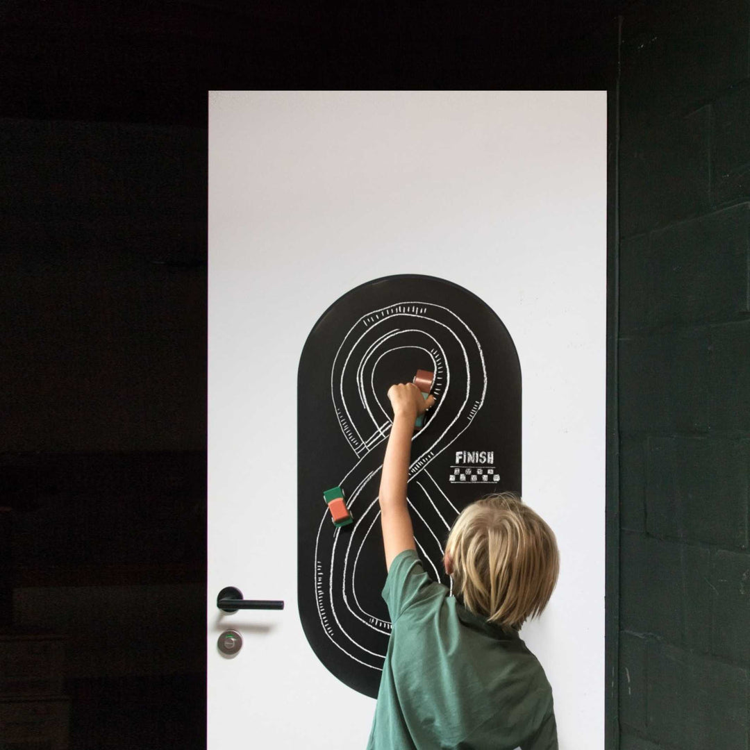 OVAL - wall sticker magnetic - black | Groovy Magnets