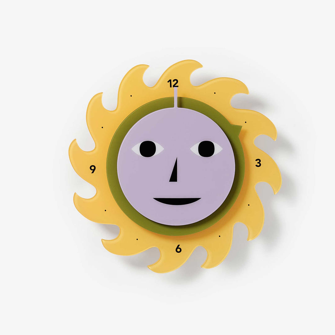 EVERYBODY CLOCK Yellow - colored Wall Wlock 30 cm ⦰ | Dusen Dusen | Areaware