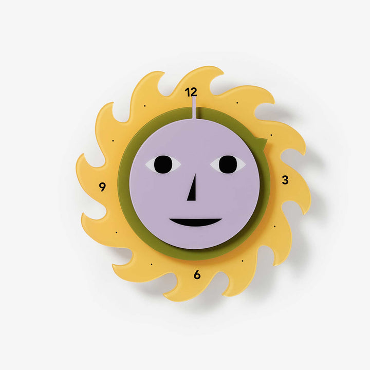 EVERYBODY CLOCK Yellow - colored Wall Wlock 30 cm ⦰ | Dusen Dusen | Areaware