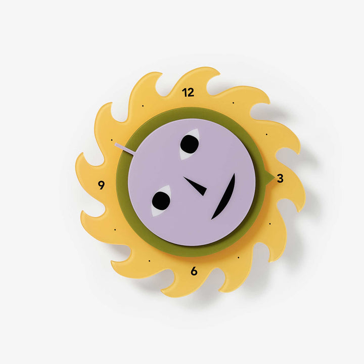 EVERYBODY CLOCK Yellow - colored Wall Wlock 30 cm ⦰ | Dusen Dusen | Areaware